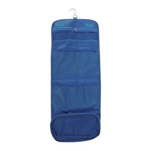 Foldable Hanging Solid Makeup Bag Dark Blue